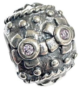 PANDORA DECORATIVE EGG PINK CZ CHARM STERLING SILVER 925 ALE 790390PCZ - Picture 1 of 8