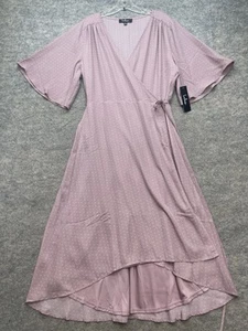 Lulus Kleid Gr. XL Extra Large Rosa Wickel Flatter Frühling Farah Mauve Print Neu mit Etikett - Bild 1 von 11