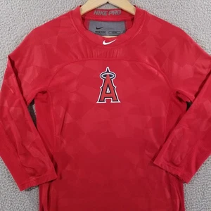 Camisa Los Angeles Angels Nike Pro Hypercool Para Hombres Pequeña Ajustada Entrenamiento MLB - Imagen 1 de 17
