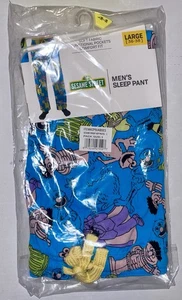 Sesame Street Character Men’s Size L 36/38 Cotton Lounge Sleep Pants Pockets NEW - Picture 1 of 2