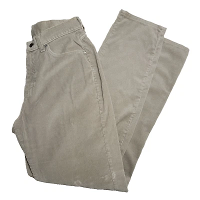 Vintage Lee Riveted Silver Corduroy Pants Size 12 Long 30x33 USA Made Woman's - Image 1 of 4