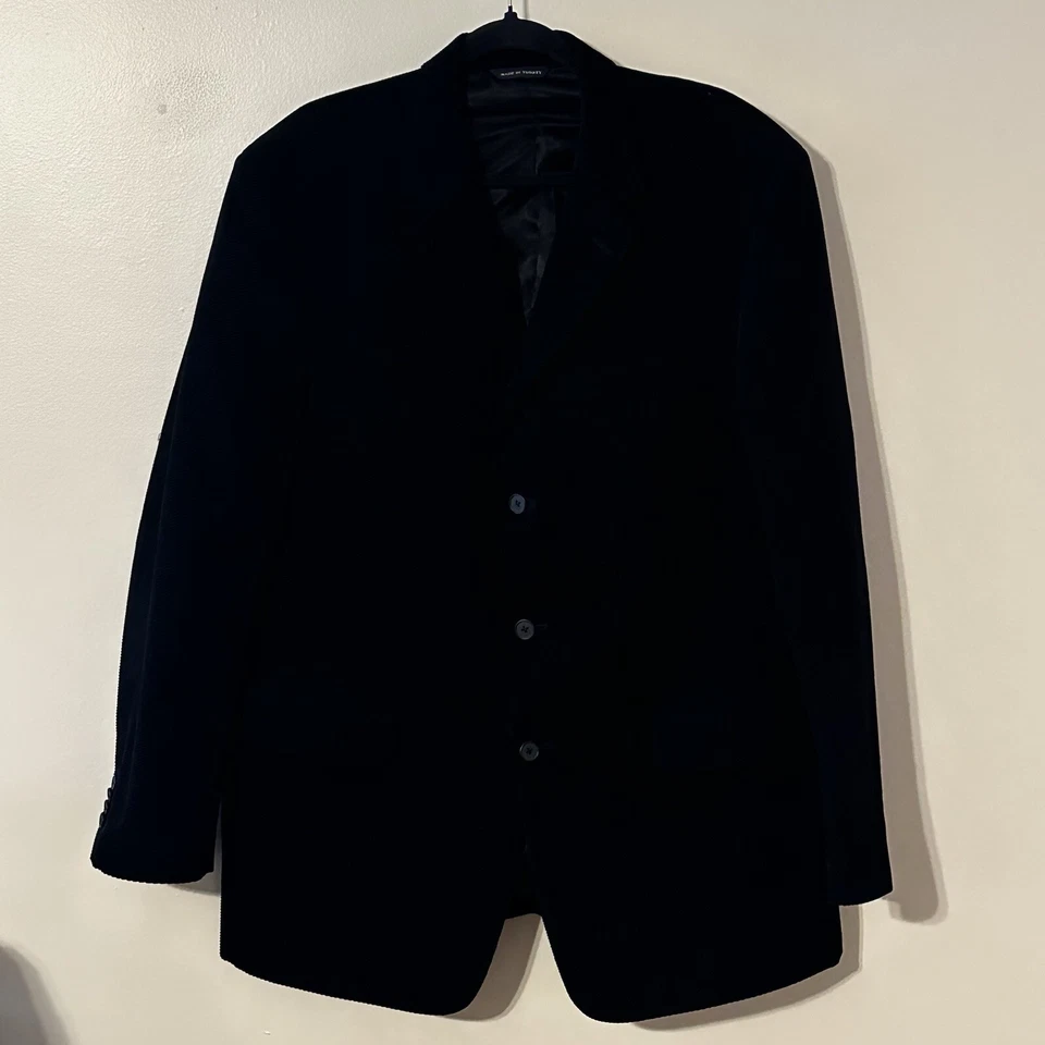 Abrigo deportivo Banana Republic negro para hombre blazer curdoroy bolsillos talla 44R *LEER* Foto 1 de 4
