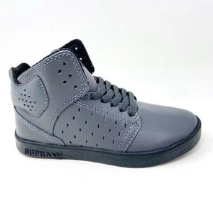 Supra Atom Magnet Gray Black Kids Size 13 Casual Sneakers SK91026 - Picture 1 of 5