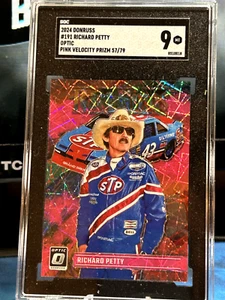 2024 Donruss NASCAR - Optic Pink Velocity Prizm #17 Richard Petty 57/79 SGC 9 - Bild 1 von 2