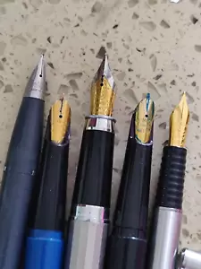 LOT Vintage Pen Fountain Sheaffer/ osmirod/Iridium/ lot 5 pens used - Picture 1 of 8