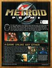 2002 Metroid Prime Gamecube Print Ad/Poster Authentic Original Video Game Art