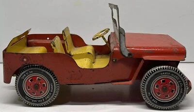 Jeep de juguete de acero prensado Louis Marx & Co WILLYS rojo Foto 1 de 4