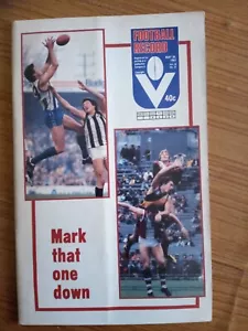 VINTAGE VFL FOOTBALL RECORD MAY 30 , 1981 COLLINGWOOD V RICHMOND AT VIC. PARK - Picture 1 of 3