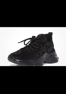 Zapatilla deportiva Steve Madden Máxima para mujer | Negra | Talla 8 | Nueva con caja - Imagen 1 de 5