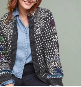 Anthropologie Rosie Neira Nordic Sweater Cardigan Sz XS NWT - Bild 1 von 8