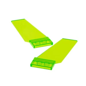 2x Lego Tail Wing Transparent Light Green Rear Fin 6096717 18989 6239 - Picture 1 of 1