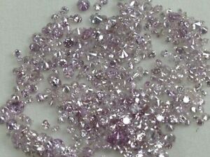Diamant rose rond en vrac 100% naturel véritable 0,80 à 1,00 MM Lot de 25...