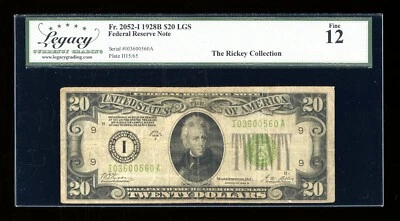 DBR 1928-B $20 LGS FRN Minneapolis Fr. 2052-Ilgs Legacy 12 Serial I03600560A - Image 1 of 2