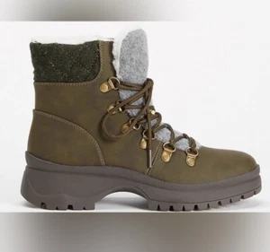 Maurices Stiefel Schnürstiefel Damen Gr. 8 leicht gefüttert Wanderstiefel olivgrün - Bild 1 von 7