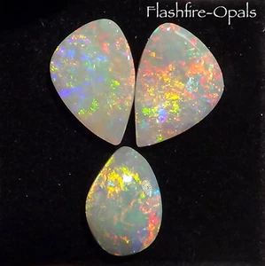 7,8ct Gem Opal Set Diamond Electric Rot.gold-grün " Video Flashfire-Opals - Picture 1 of 5
