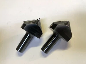 CNC Router Bit  46 degree V Groove Replaceable Blade Bevel Wedge Bit  QTY - 2 - Picture 1 of 4