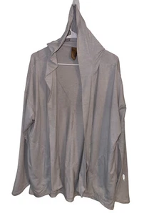 Cardigan Indygena donna Akoro aperto davanti con cappuccio manica lunga grigio taglia XL LEGGI - Foto 1 di 8