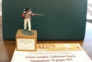 SOLDATINO DI PIOMBO DEL PRADO NAPOLEONICA N°6 SOLDATO SEMPLICE HOUGOUMONT 1815 - Picture 1 of 2