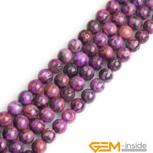 8mm Purple Crazy Lace Agate Gemstones Round Loose Beads for Jewelry Making 15"