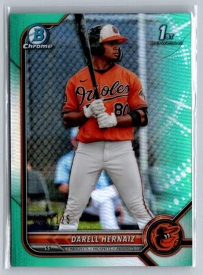 2022 Bowman Chrome Prospects Aqua Refractor /125 Darell Hernaiz #BCP-27 - Image 1 of 2