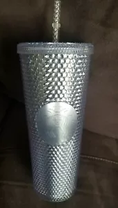 Starbucks Platinum Bling Studded Cold Cup Holiday 2019 New W/Tags - Picture 1 of 4
