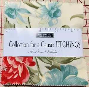 Moda FABRICS Civil War Repro 1800s ETCHNGS Howard Marcus Charm Pack 42 SQUARES - Picture 1 of 2