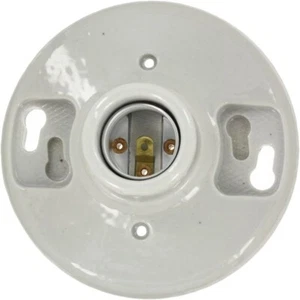 1x E26 E27 Light Socket Porcelain Ceramic Screw Socket Lamp Holder Bulb Base - Picture 1 of 6