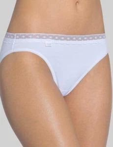 Sloggi Tai Briefs Feel Pure Lace Microfibre Tai Briefs White 2 Pack - Picture 1 of 4
