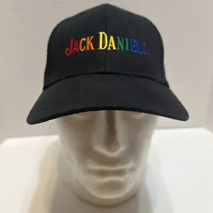 Jack Daniels Rainbow Pride Truckermütze Druckknopflasche verstellbar Netzrücken Promo NEU - Bild 1 von 7