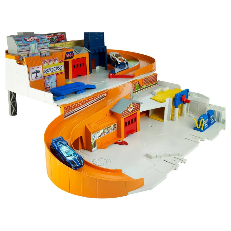Hot Wheels Sto and Go Playset Dmw90 Mattel 2015