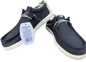 HEY DUDE MENS WALLY STRETCH CANVAS Slip-On Shoe Size M12 Color Navy - Picture 1 of 4