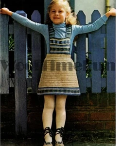 Häkelanleitung zum Basteln Mädchen/Kinder Trägerkleid. Einfach schnell zu machen. DK Yar - Bild 1 von 1