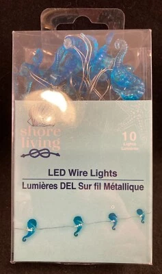 SHORE LIVING LED Wire Lights - Sea Horses - 3.66 Feet - Indoor Use - Battery Operated