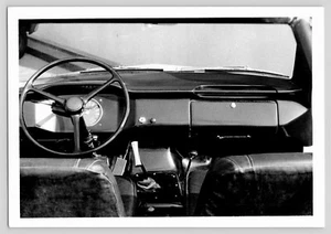 Vintage Photo Inside Car Dashboard Simple Design Stick Shift c1960s 5x7" - Picture 1 of 2