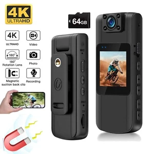 64 GB 1080P Body Camera IR visione notturna DVR videoregistrazione cam polizia fotocamera corpo - Foto 1 di 22
