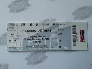 Biglietto Calgary Flames at Florida Panthers 2010 2/5/10 - Foto 1 di 1