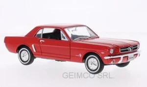 1:24 WELLY Ford Usa Mustang 1/2 Coupe 1964 Red WE22451R modelismo - Imagen 1 de 2