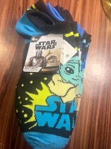 Star Wars Mandalorian Baby Yoda Kids Children Socks 6 Pair Pack Disney Plus NEW - Picture 1 of 12