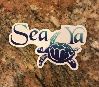 Pegatina Hawaiana - Tortuga Marina Hawaii Surf Playa Tropical Surf Olas Aloha Sea Foto 1 de 2