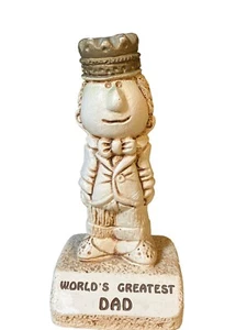 Father's Day Gift  Vintage 1970’s Paula “World’s Greatest Dad” Figurine Trophy - Picture 1 of 12