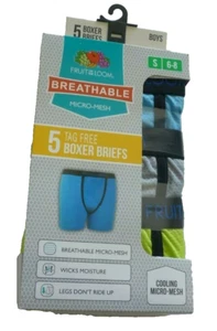 Boys  size Small 6/8 Breathable Micro-Mesh Boxer Briefs 5 Pack Assorted - Picture 1 of 1