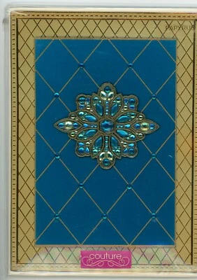 Papyrus Couture Frames with Jeweled Brooches Blank Card - Image 1 of 4