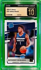 2020-21 Donruss #201 Anthony Edwards CGC PRISTINE 10 Rookie Card Timberwolves