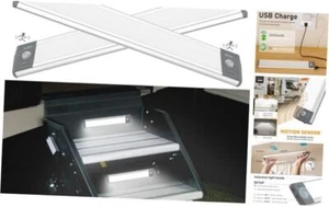 2PCS RV Lights Exterior Motion Sensor RV Step Light,Under Cabinet 46 LED White - Picture 1 of 7