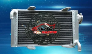 15" x 9.5" x 1.8" Aluminum radiator + fan FOR Go Kart go-kart karting - Foto 1 di 6