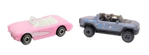 Hot Wheels 1956 Corvette Pink Convertible & GMC Gray Hummer Barbie The Movie NEW - Picture 1 of 20