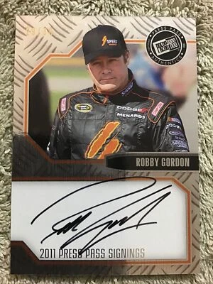 2011 Press Pass Signings ROBBY GORDON #7 Speed Energy Authentic Autograph #/30 - Image 1 of 4