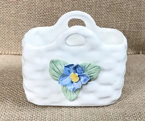Wildwood Capodimonte Style Ceramic Basket Trinket Dish Planter Cottage Core - Picture 1 of 6