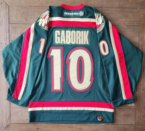 Vintage Koho Minnesota Wild Marian Gaborik #10 Official NHL Home Jersey Adult M Cover