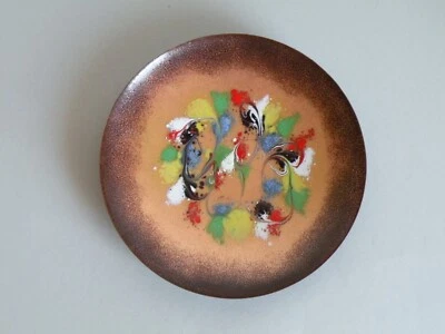 FISCHLAND DDR EMAILLE  Messing Teller Wandteller  Vintage - Bild 1 von 4